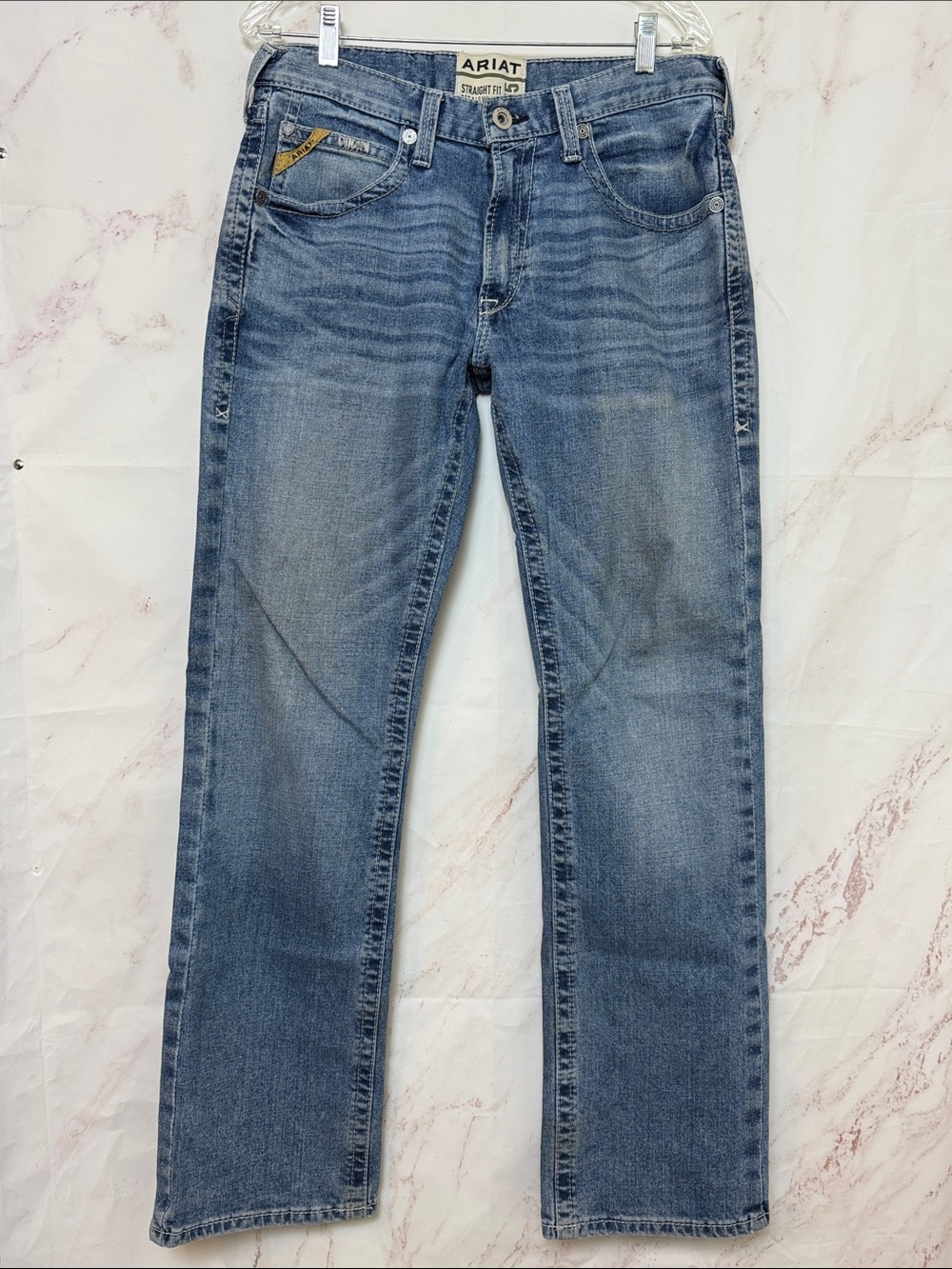 Ariat M5 Straight-Leg Men's Jeans in Faded Blue Wash